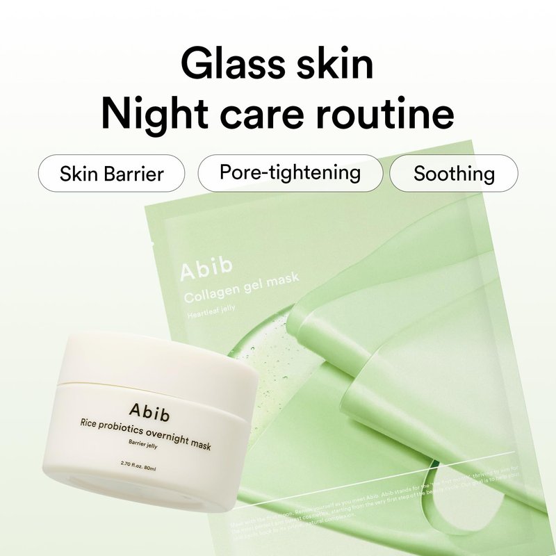 Abib Vegan Collagen Gel Mask - Soothing Heartleaf Jelly | 10 Cooling Hydrogel Sheets for Calming Skin Care
