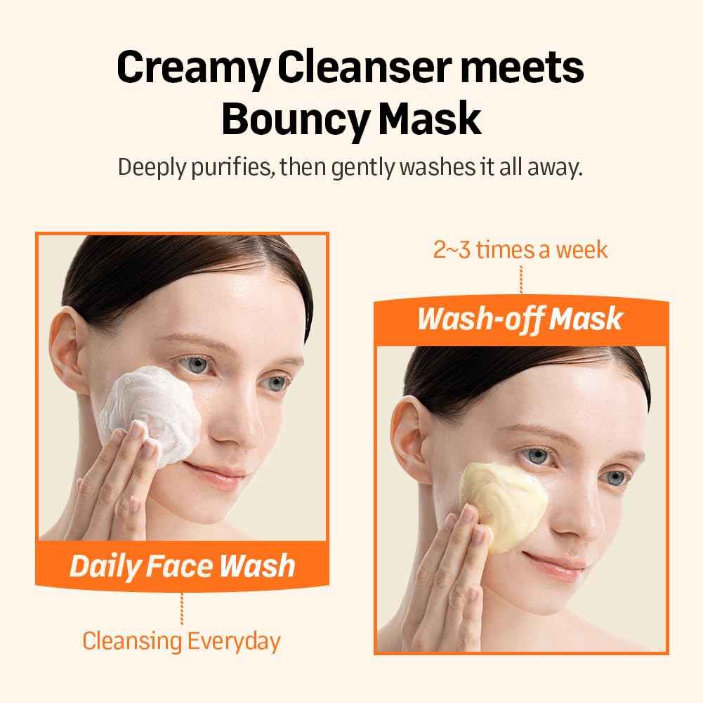 Pumpkintinol Pore Deep Gum Cleanser | Face Cleanser & Mask in One | Gentle Exfoliation with Rice Bran Powder | Deep Cleansing, Pore Care, & Radiance Boosting (120ml / 4.05 fl. oz.)