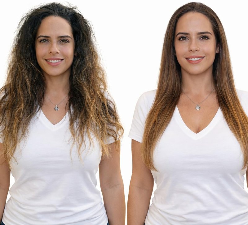 KERATIN RESEARCH Brazilian Keratin Hair Treatment Straightening Complex Blowout LONG Lasting Organic Natural Results with Argan Oil Keratina Brasilera