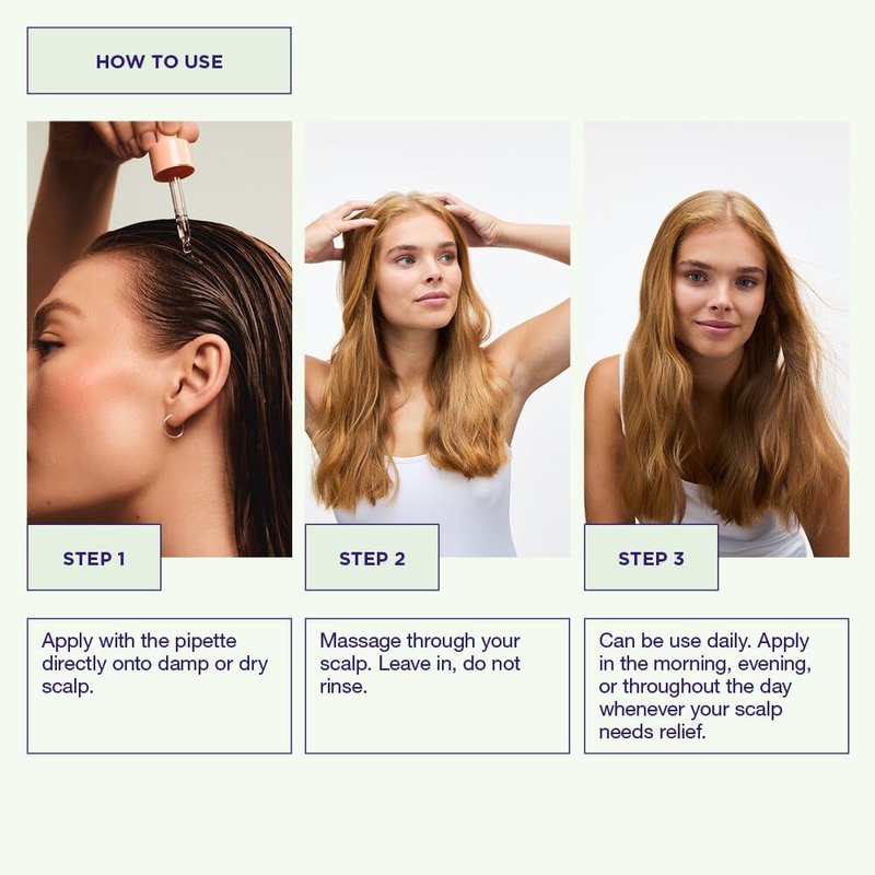 Maria Nila Head & Hair Heal, Soothing Serum, Leave in Treatment for For Dry/Itchy Scalp, Soothing Hyaluronic acid & Aloe Vera, Peppermint extract for Cooling Effect, 1.7 Fl Oz