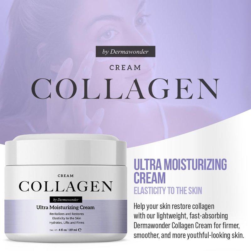 Collagen Face Moisturizer, Ultra Moisturizing Cream for Face, Body & Hands, 24 hours Moisturization, Avoids Wrinkles & Improves the Firmness and Elasticity of the Skin - 120 ml - Pack of 1
