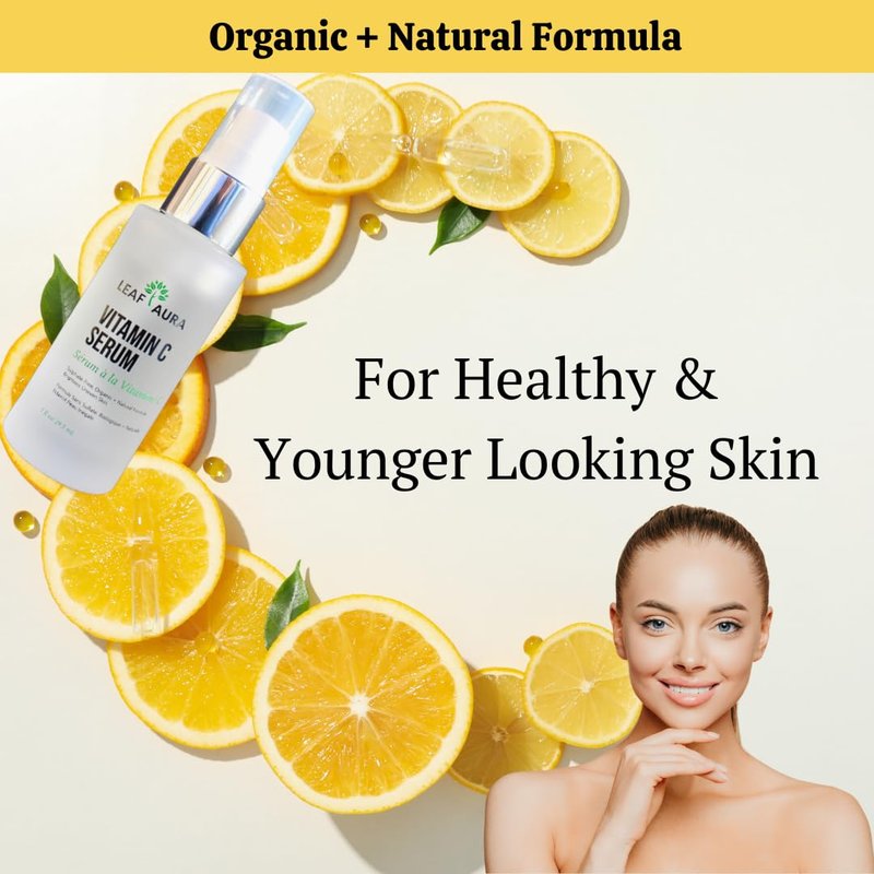 Leaf Aura Daily Skin Care Products Combo- Comes with Cleanser, Vitamin C serum & Mango Moisturizer- Natural + Organic Formula- Made In Canada- For Men & Women (2 pack)