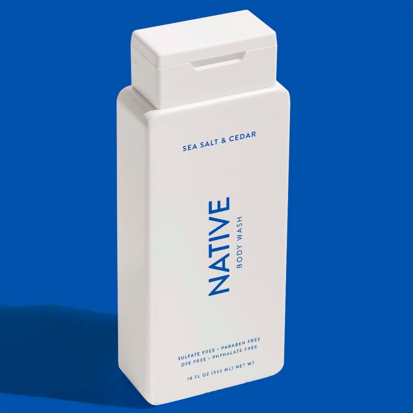 Native Body Wash Contains Naturally Derived Ingredients | For Women & Men, Sulfate, Paraben, & Dye Free Leaving Skin Soft and Hydrating | Sea Salt & Cedar 18 oz