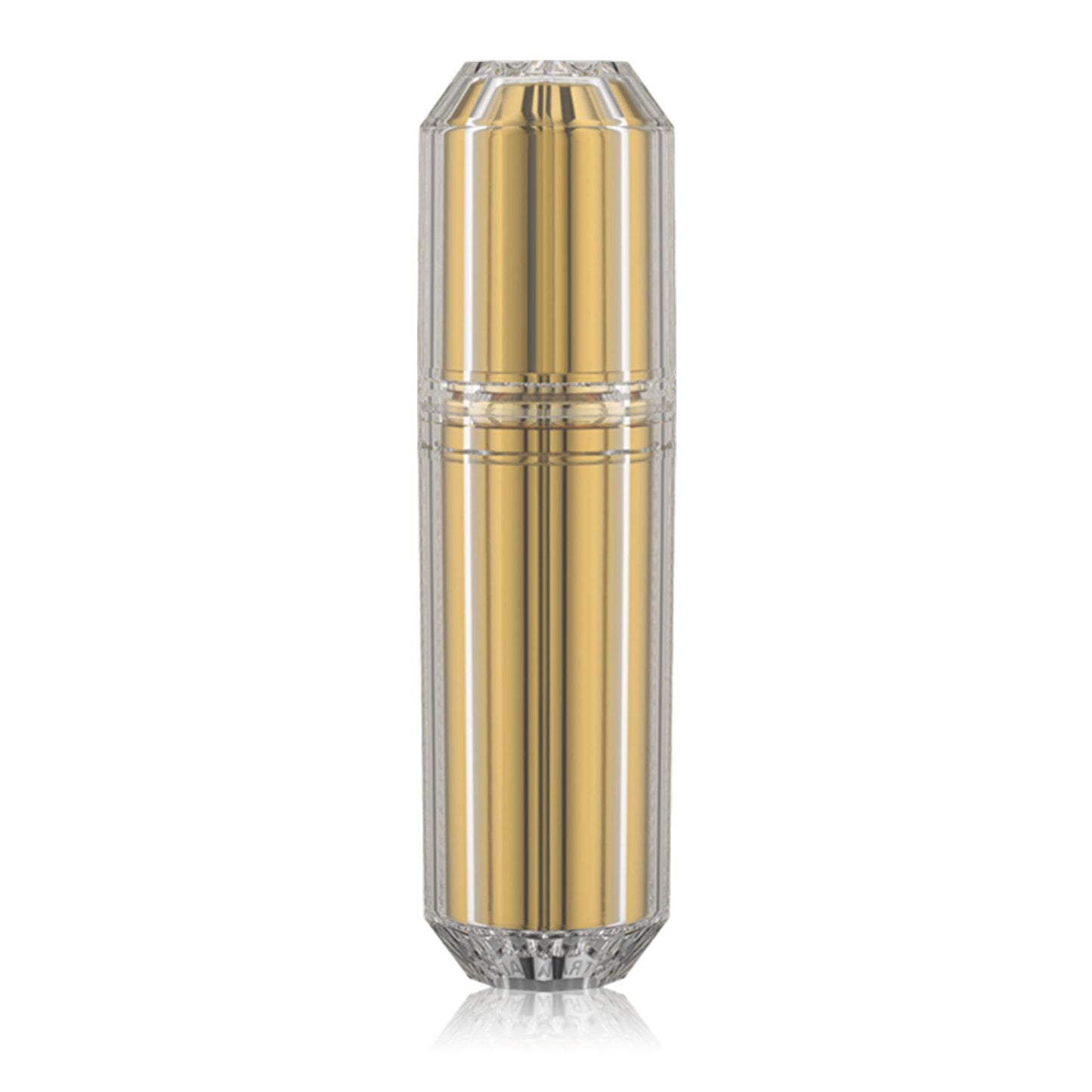 Travalo Bijoux Oval Perfume Atomizer - Leak-Proof and TSA Approved for Air Travel - Reusable Airtight Easy Fill Mini Pump Sprayer - Lightweight Portable - Crystal-Like Outer Shell - Gold 0.17oz