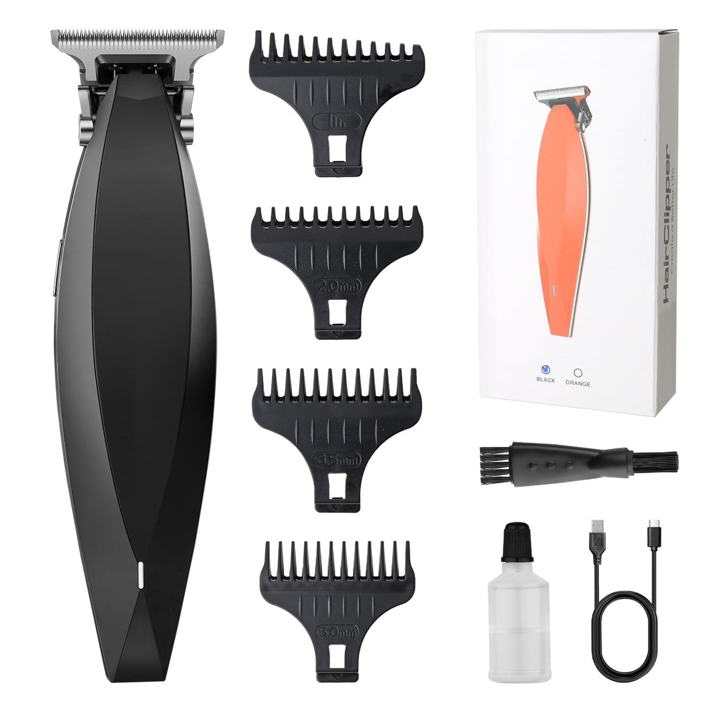 HIENA PRO Cordless Professional Beard Trimmers for Men, Rechargeable Electric T-Blade Hair Trimmer, Hair Cutting Clippers, USB Rechargeable Wireless, Gifts for Men