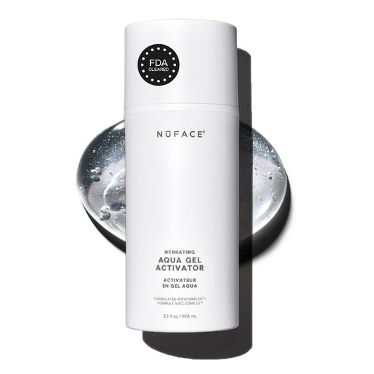 NuFACE IonPlex Aqua Gel Activator - Microcurrent Facial Conductive Gel with Hyaluronic Acid | 3.3 oz for 24-Hour Hydration