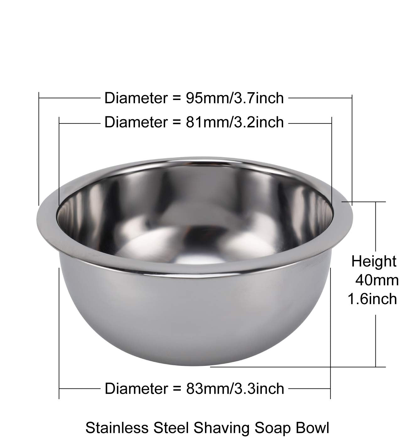 SANWA Deluxe Heavyweight Shaving Brush Razor Stand with Unbreakable Stainless Steel Shaving Bowl Set,Compatible with Gillette Fusion and Double Edge Safety Razor,Cartridge Razor