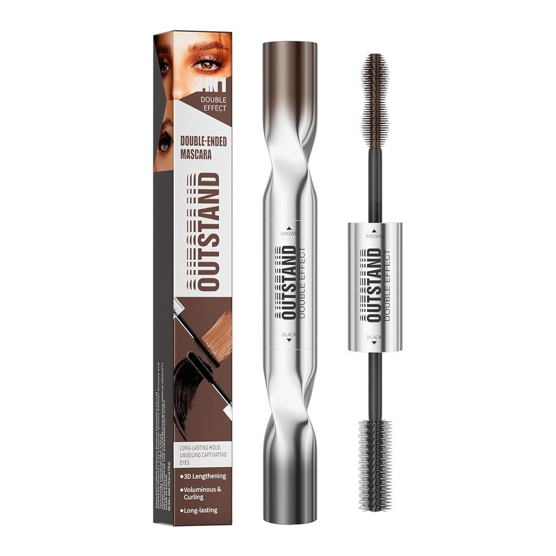 Women's Tubing Mascara - 2-in-1 Black & Brown Double-Ended | Volumizing, Lengthening, Waterproof, Hypoallergenic