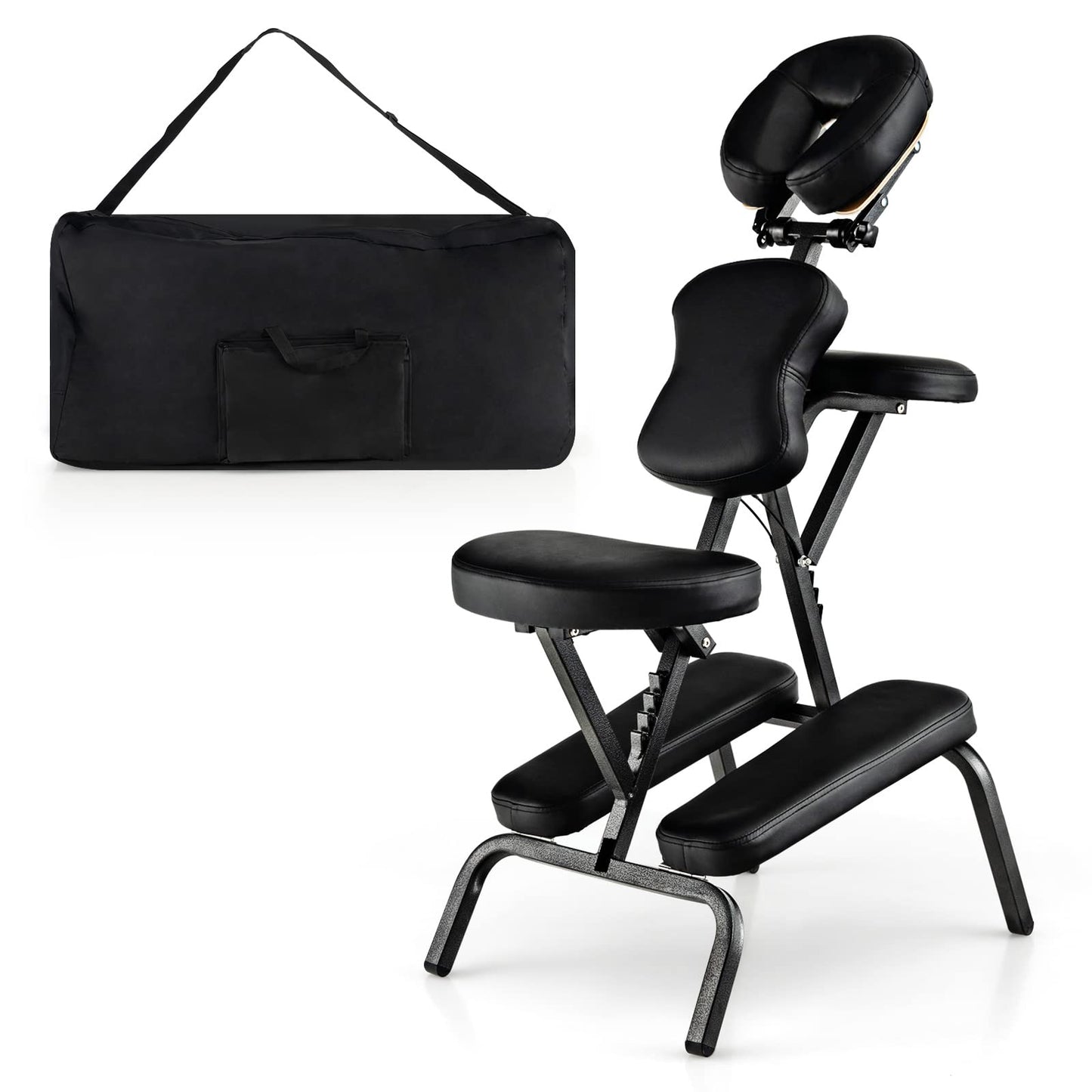 Giantex Portable Light Weight Massage Chair Travel Massage Tattoo Spa Chair w/Carrying Bag (White)