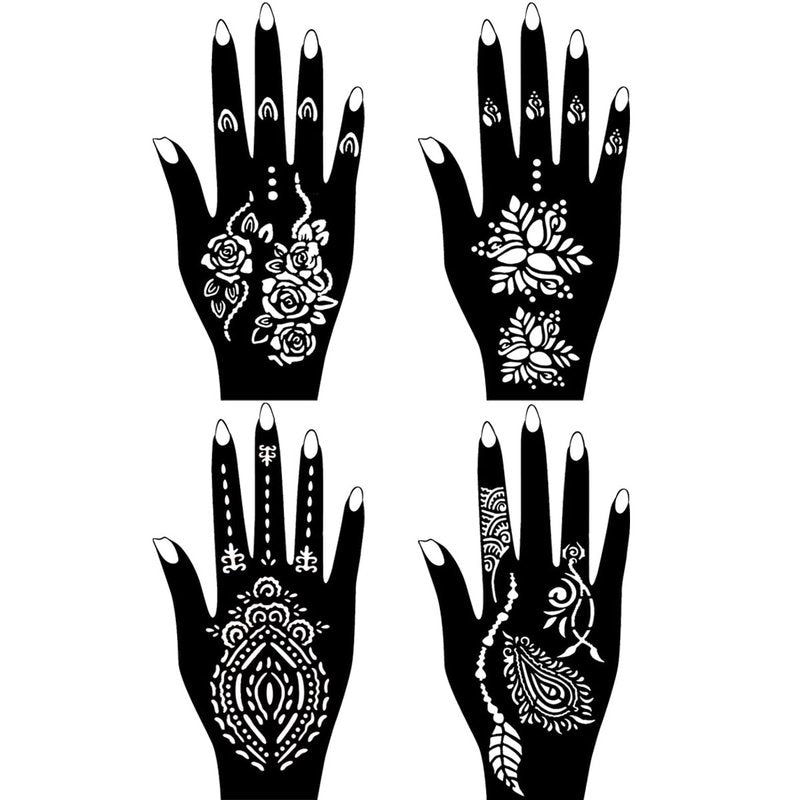 Moricher Henna tattoo kit Temporary Tattoo Kits 5 cones 96 Stencils Gifts for DIY Art Party