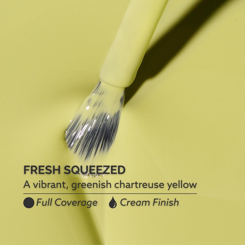 Dazzle Dry Nail Lacquer (Step 3) - Fresh Squeezed - A vibrant, greenish chartreuse yellow. Full-coverage cream. (0.5 fl oz)