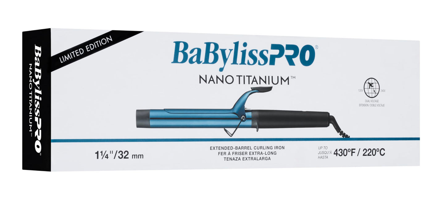 BaBylissPRO Limited Edition 1 1/4" Nano Titanium Extended Barrel Curling Iron