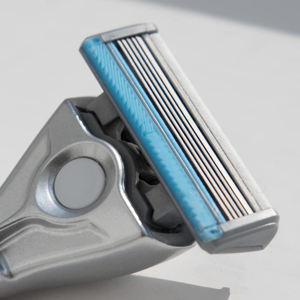 Men's Sensitive Skin Razor - Eco-Friendly Recycled Glass Handle with Stand | Grooming Essentials