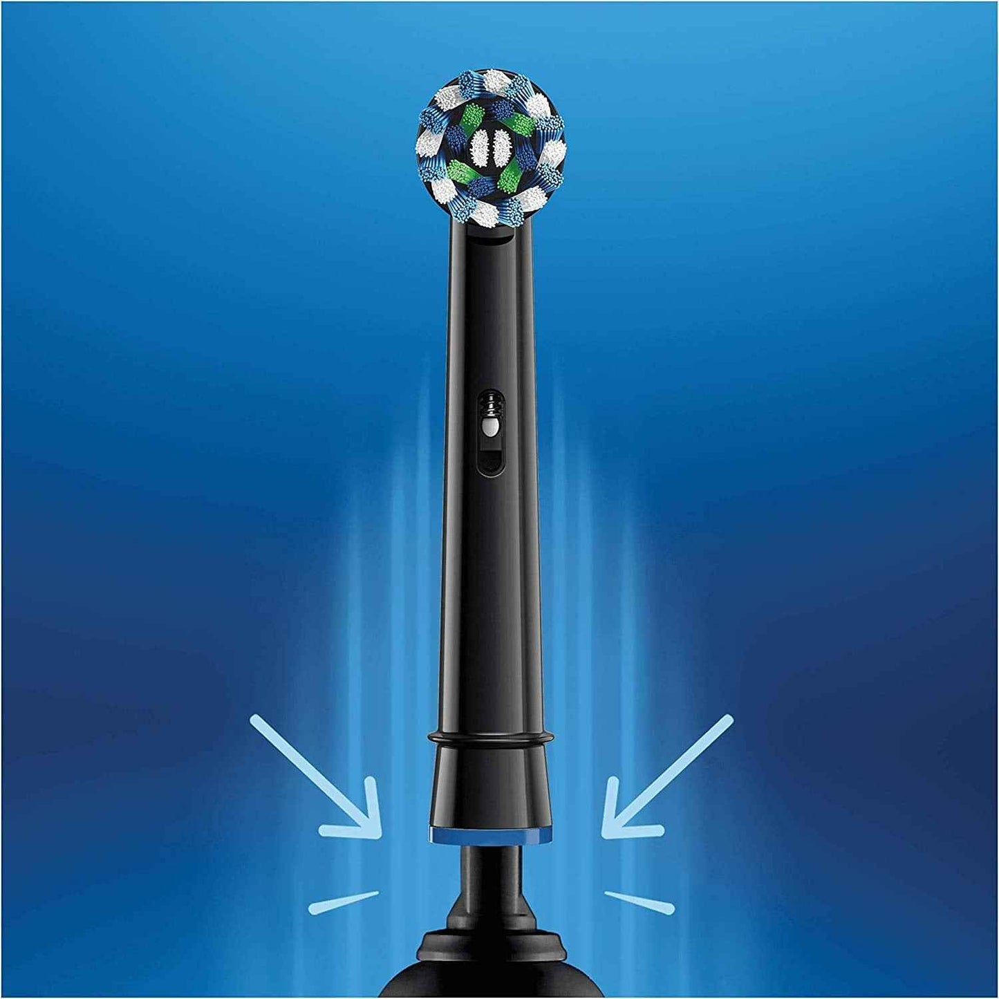 Oral-B Genuine CrossAction Replacement Black Toothbrush Heads, Refills for Electric Toothbrush, Angled Bristles for up to 100 Percent More Plaque Removal, Pack of 4