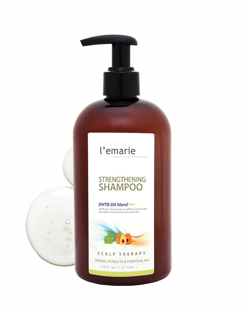 L'emarie Strengthening & Thickening Hair Growth Shampoo for Thinning Hair Biotin Infused DHT Blocker For Women and Men - Hair Loss & Healthy Growth Thicker Fuller Looking Hair (16 Fl Oz)