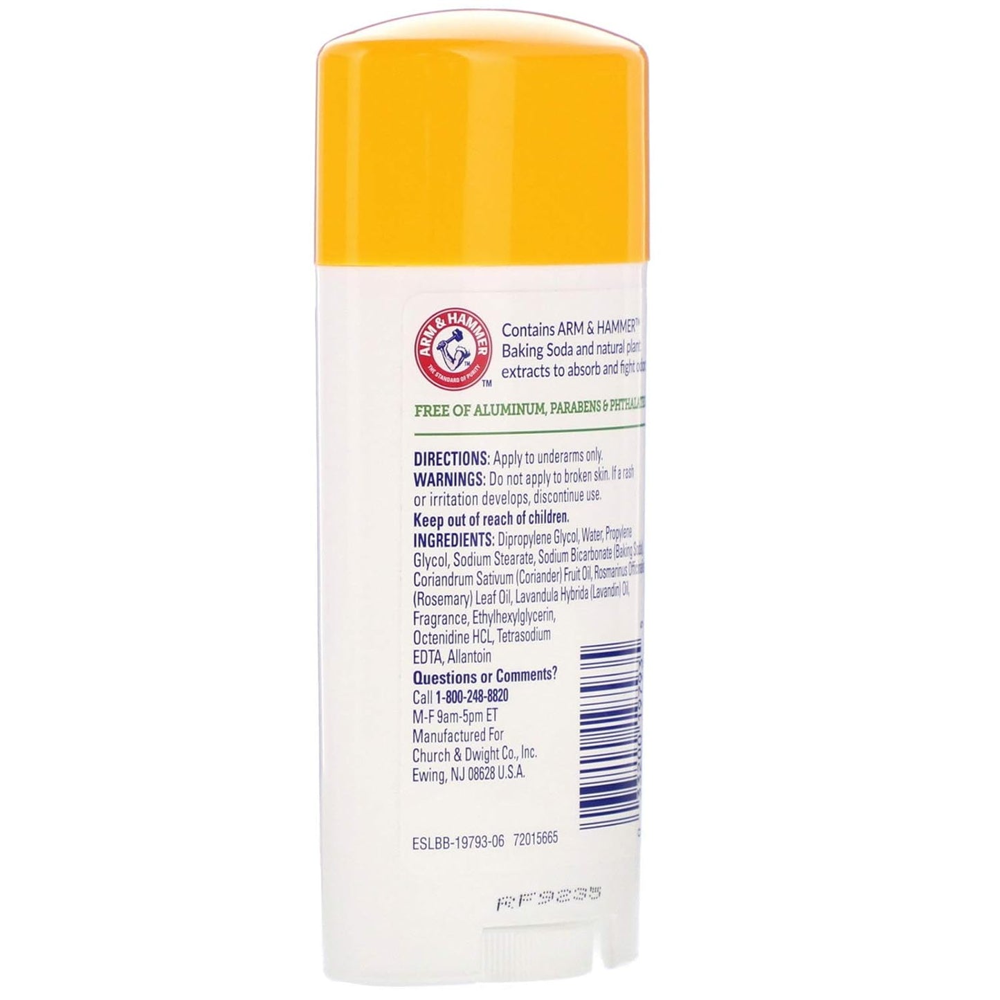 ARM & HAMMER Natural Deodorant - Fresh Scent, 2.50 oz | Pack of 10