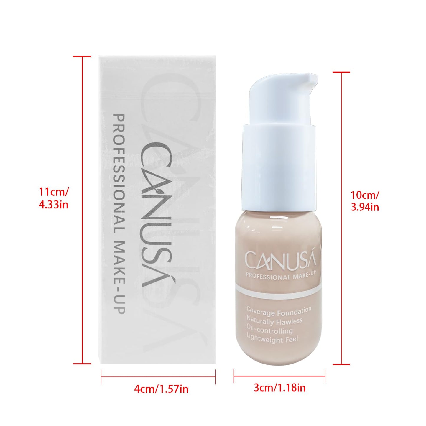 Soft Matte Finish Liquid Foundation - Lightweight Full Coverage Face Makeup for Oily Skin | 1.0 Oz | 30ML