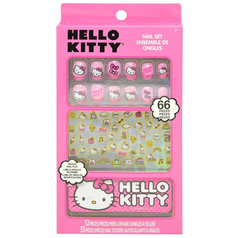 Hello Kitty Nail Art Stickers Set - Creative Nail Designs & Tattoos for Kids | Perfect for Hello Kitty Parties