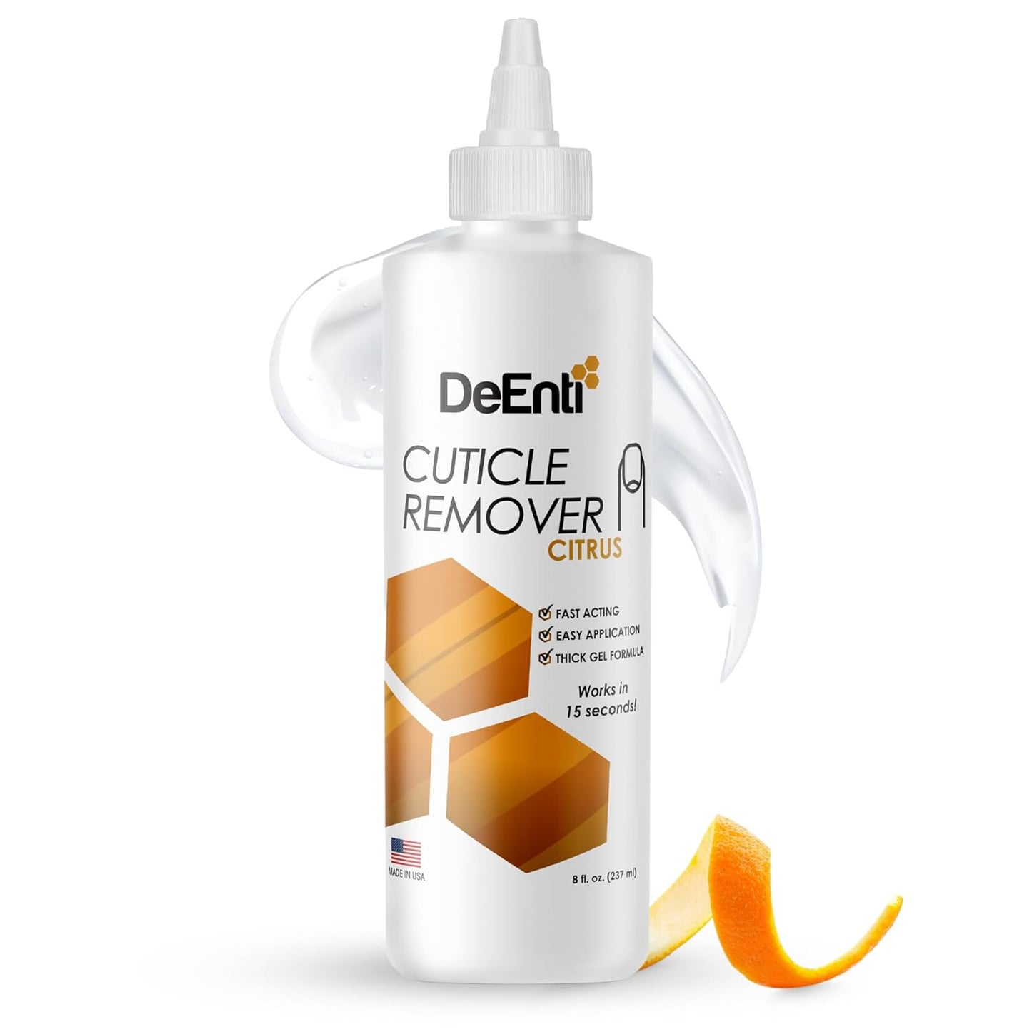 Instant Cuticle Remover Gel - Professional 15-Second Softener for Hand, Foot & Nail Care | 8oz Bottle