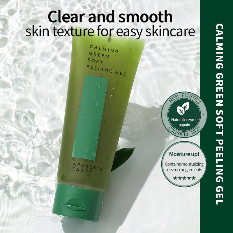 LAPALETTE Calming Green Soft Peeling Gel | Green Tea, Centella Asiatica Extract & Bamboo Sap | Exfoliating W. 84% Moisturizing Essence | Exfoliation Skin | Skin GreenTOX | KBeauty 3.38 fl.oz.