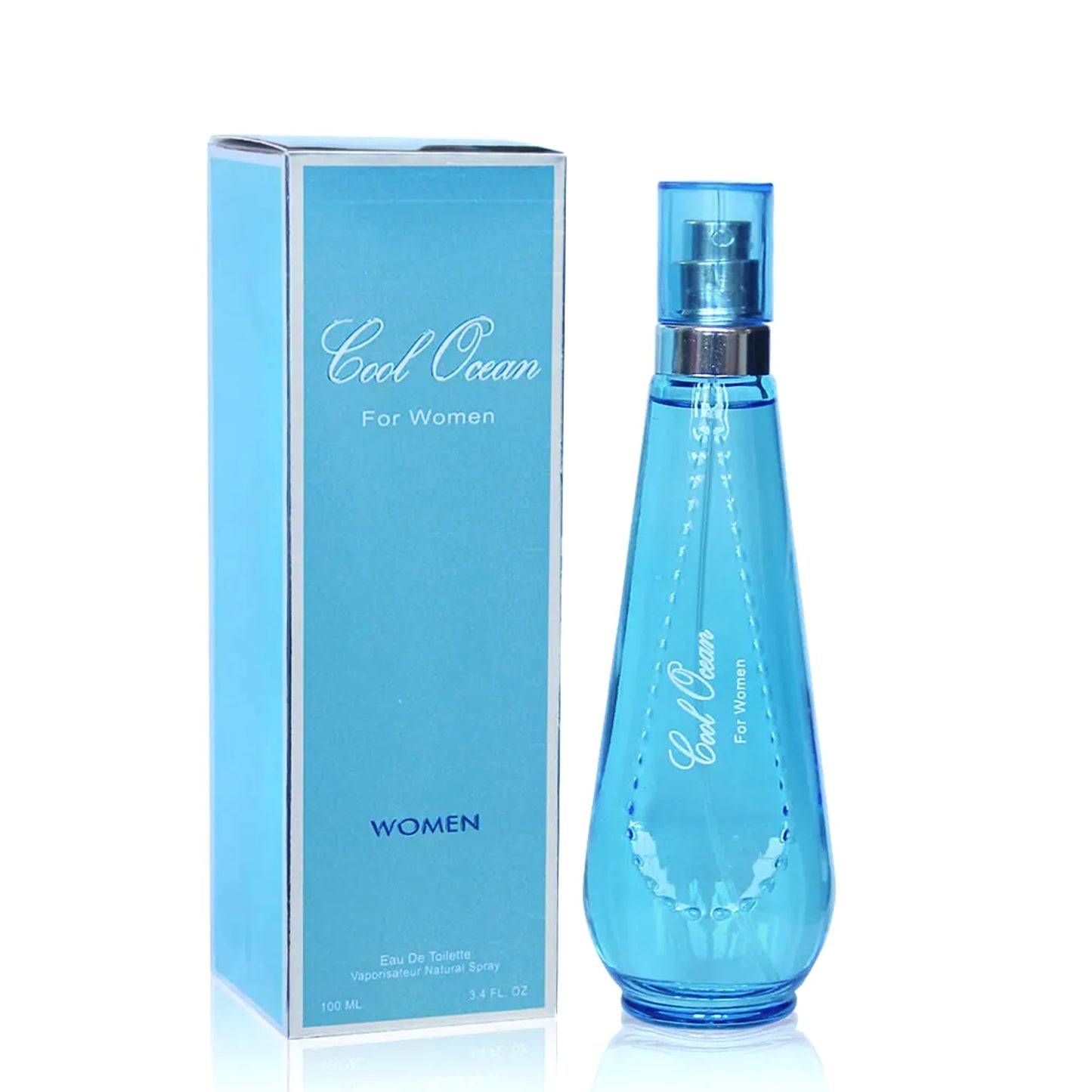 AFLUXE Cool Ocean Women Perfume–Bold & Sophisticated Scent Eau De Parfum With Citrus,Spice,And Woody Notes Long Lasting Natural Spray Fragrance 3.4 Fl Oz