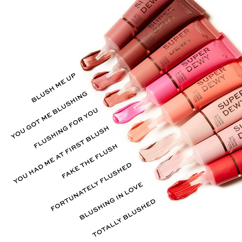 Revolution, Superdewy Liquid Blush, Richly Pigmented & Buildable, Blendable Formula, You Got Me Blushing, 0.5 fl oz
