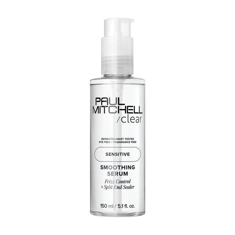 Paul Mitchell Clear Smoothing Serum, Blowout Primer, Fragrance Free, For Sensitive Scalp + Skin, 5.1 fl. oz