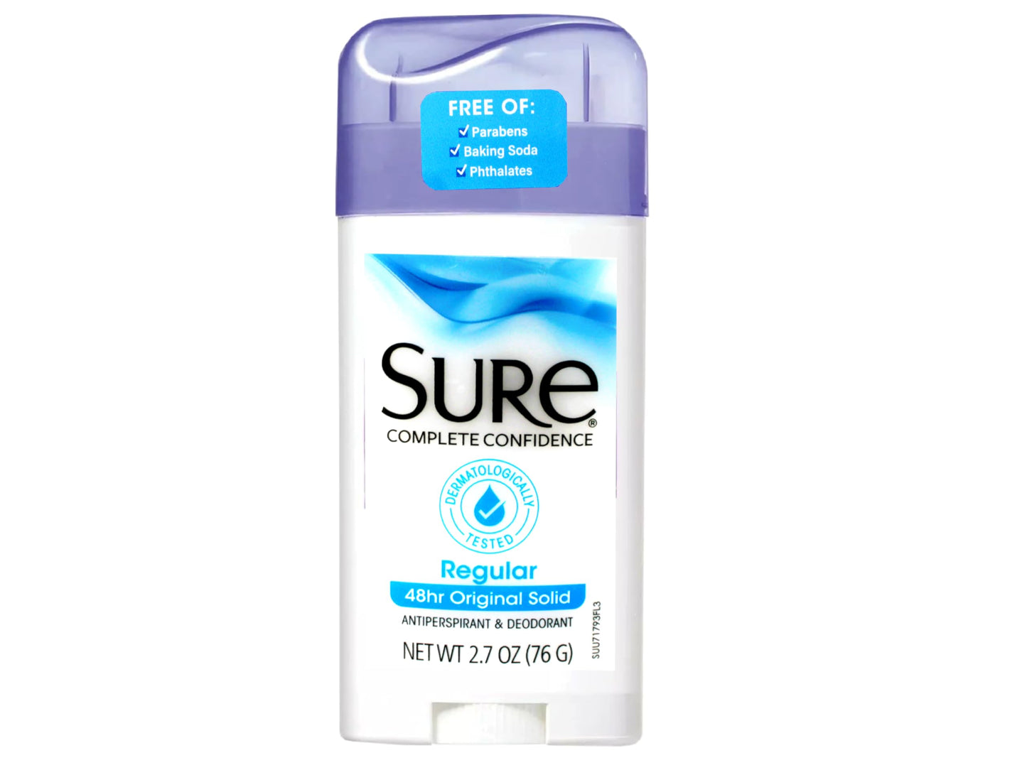 Sure Deodorant Original Solid, Regular - 2.7 oz (Pack of 7)