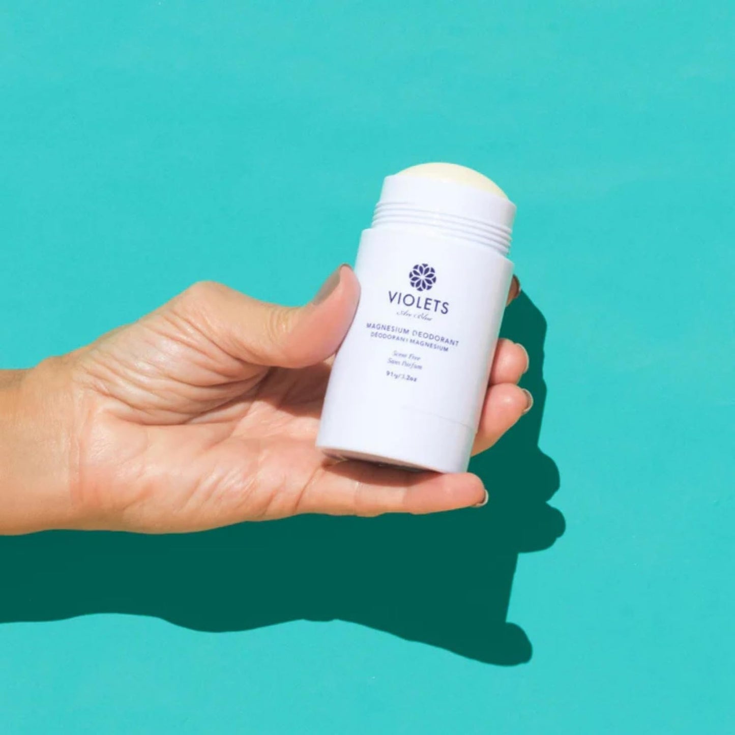 Violets Are Blue Magnesium Deodorant – Award-Winning, Aluminum-Free, Baking Soda-Free – Long-Lasting Natural Deodorant with Coconut Oil – Cream Formula for Women & Men 3.2oz (Eucalyptus)