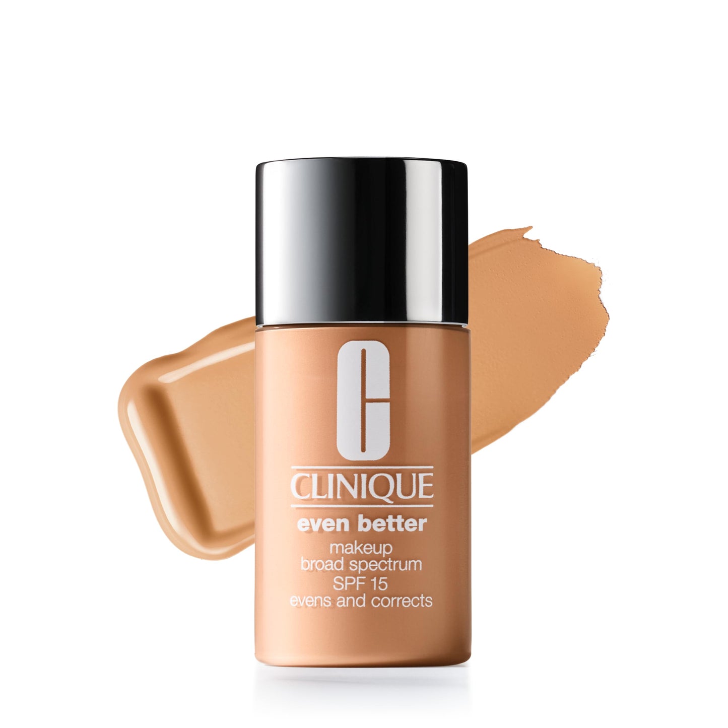 Clinique Even Better Makeup Liquid Foundation SPF 15 With Vitamin C For Dry + Oily Combination Skin Types | Medium Coverage + Natural Finish | Evens Skin Tone + Reduces Dark Spots, Oat, 1 Fl Oz