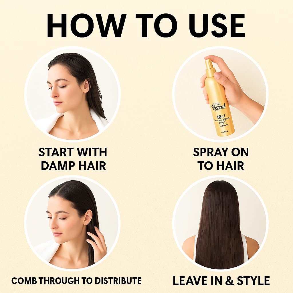 Compatible with 10-in-1 Leave-In Conditioner Spray – Repairs, Detangles, Adds Shine, Moisture & Frizz Control – Sulfate-Free, Color-Safe, 5.7 oz
