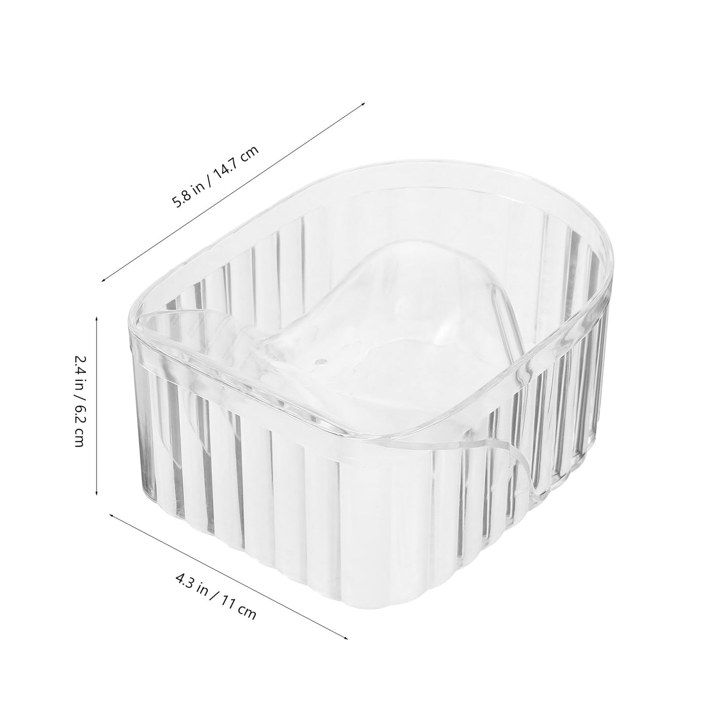 FRCOLOR Nail Soaking Bowl Set 5.78X4.33X12.30In Gel Polish Remover Bowls for Manicure Hand Soak Softening Cuticles Suitable for Salon and Home Use - 5 Pack
