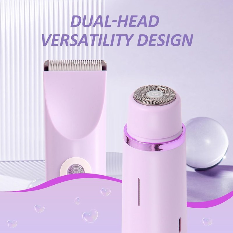 Bikini Trimmer for Women - 2-in-1 Cordless Electric Razor | Hypoallergenic, Waterproof, Wet & Dry Use