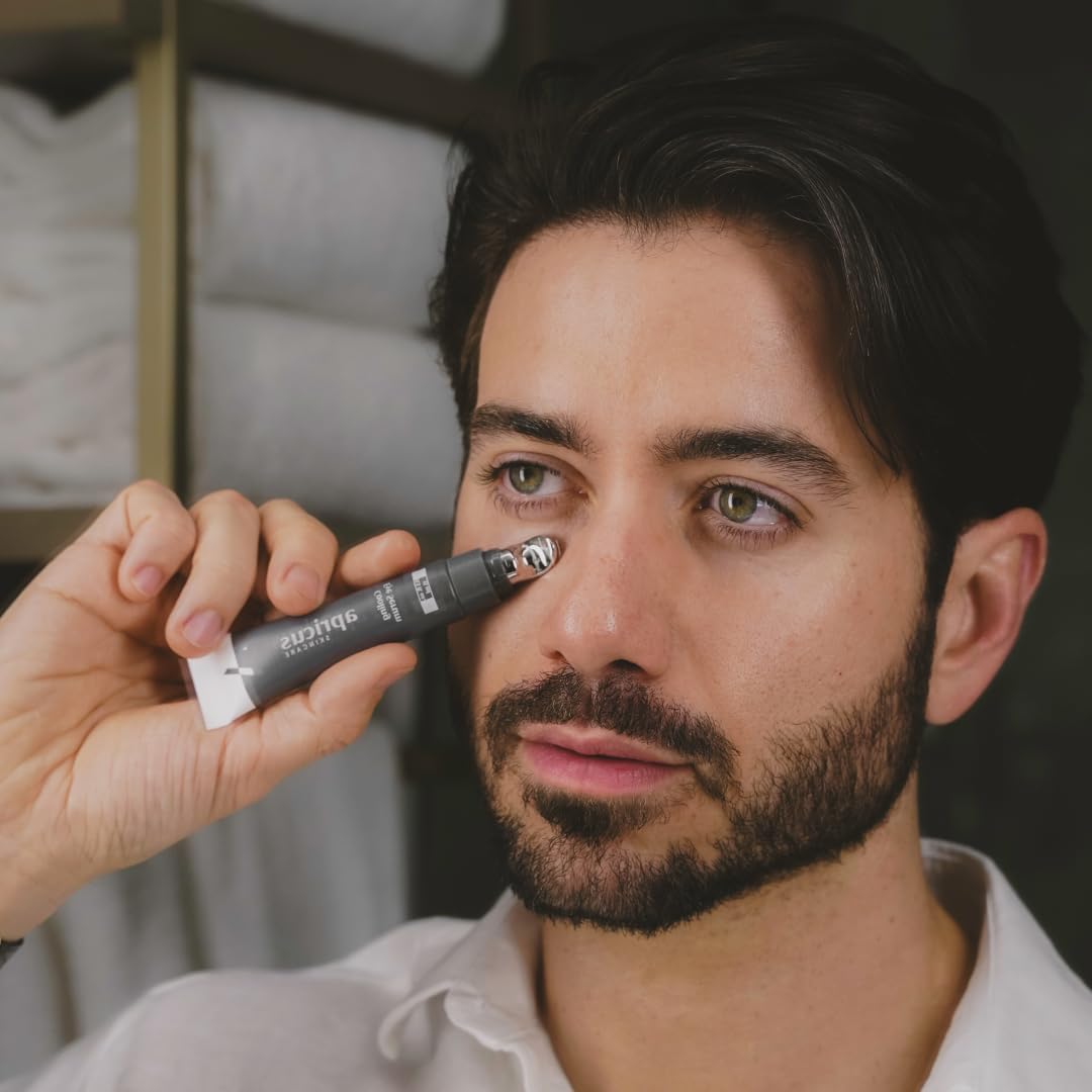 Apricus Eye Serum - Caffeine Peptide Formula for Dark Circles, Puffiness & Fine Lines | Lightweight Anti-Aging Treatment