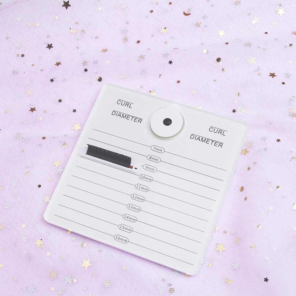 HERSQUEEN 2-in-1 Eyelash Extensions Adhesive Glue Pallet Holder With Jade Stone Acrylic Lash Tile Hand Plate Lash Pallet White Lash Tray Holder Display