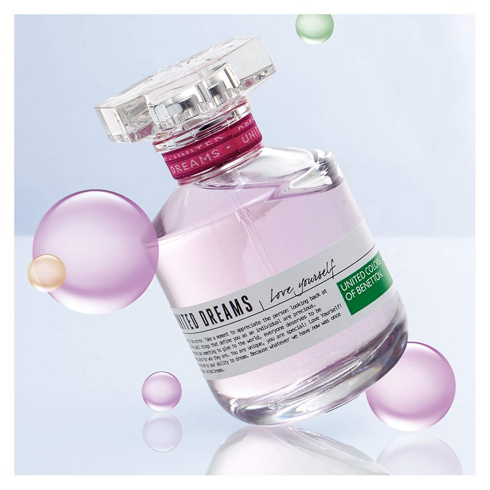 Benetton United Dreams Love Yourself Eau de Toilette Spray for Women, 2.7 Ounce