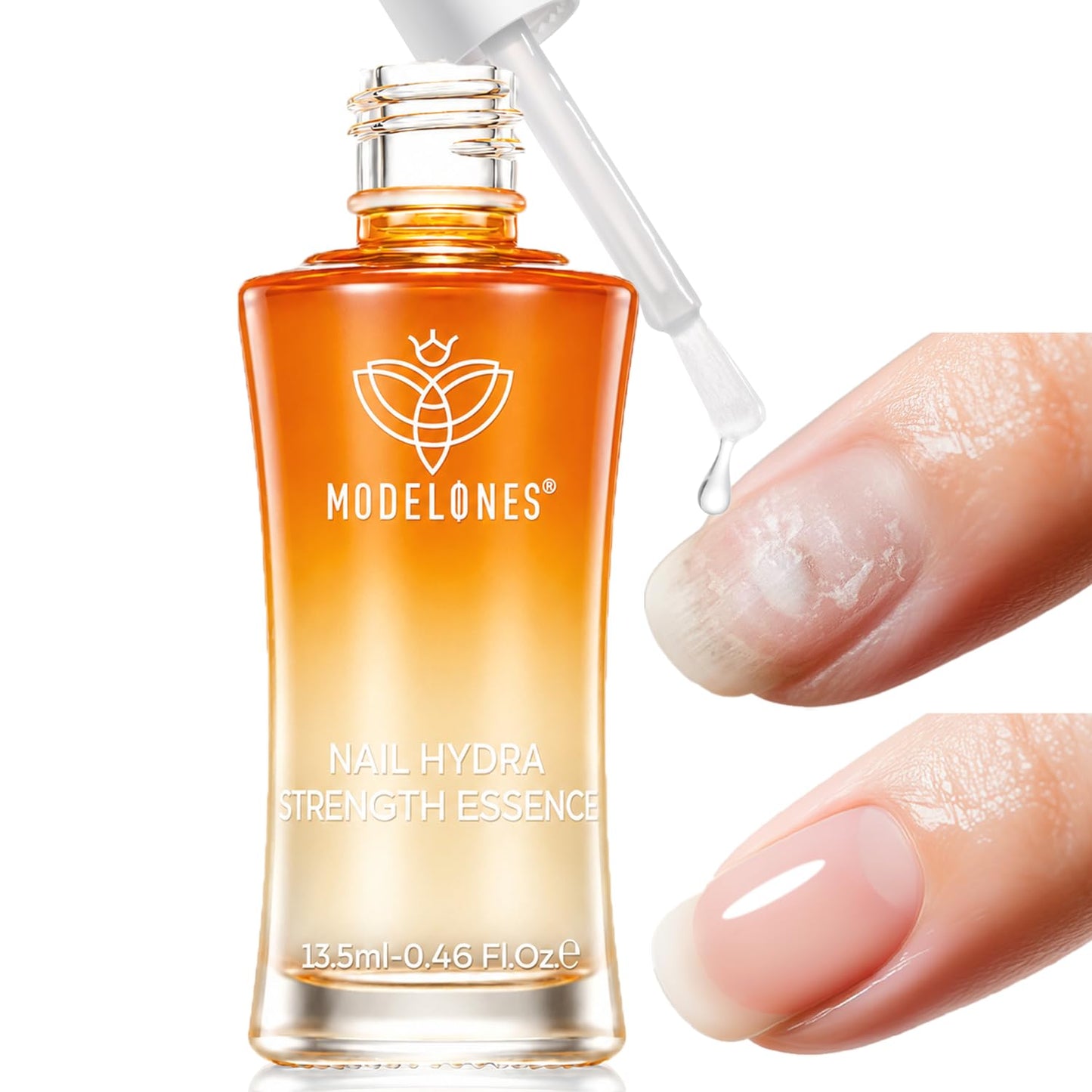 modelones Gel Nail Strengthener and Growth Scented Nail Repair for Damaged Nails Hardener Extra Strong and Growth 3-in-1 Repair Mode Gifts for WomenGel Nail Kit for Beginner