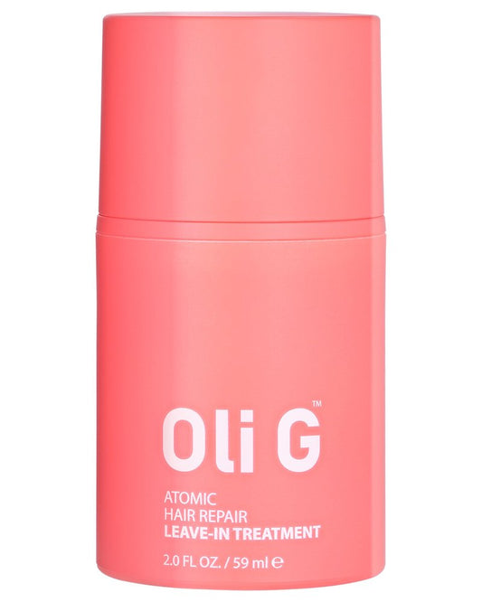 Oli G Atomic Hair Repair Leave In Treatment for Women – Anti Frizz Hair Treatment Cream with Oligopeptides & Botanical Proteins – Conditioning, Moisture & Strengthening Formula – All Hair Types – 2oz
