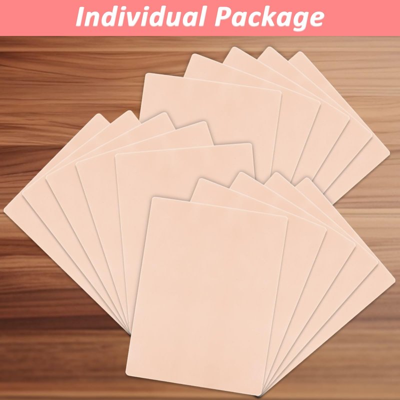 30Pcs Blank Tattoo Practice Skin, 8x6in Practice Skin Double Sides Fake Skin Tattoo Skin Practice Sheet for Beginners and Experienced Artists (0.04inch)