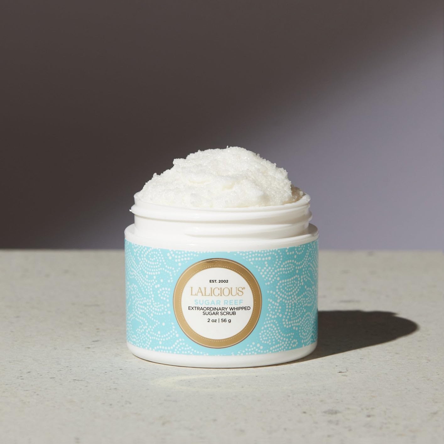 LALICIOUS Sugar Reef Exfoliating & Moisturizing Body Scrub | Sugar & Coconut Oil | Pre-Shave Scrub for Ingrown Hairs & Razor Bumps | Gently Buffs & Smooths Sensitive Skin | No Parabens | Large 16oz