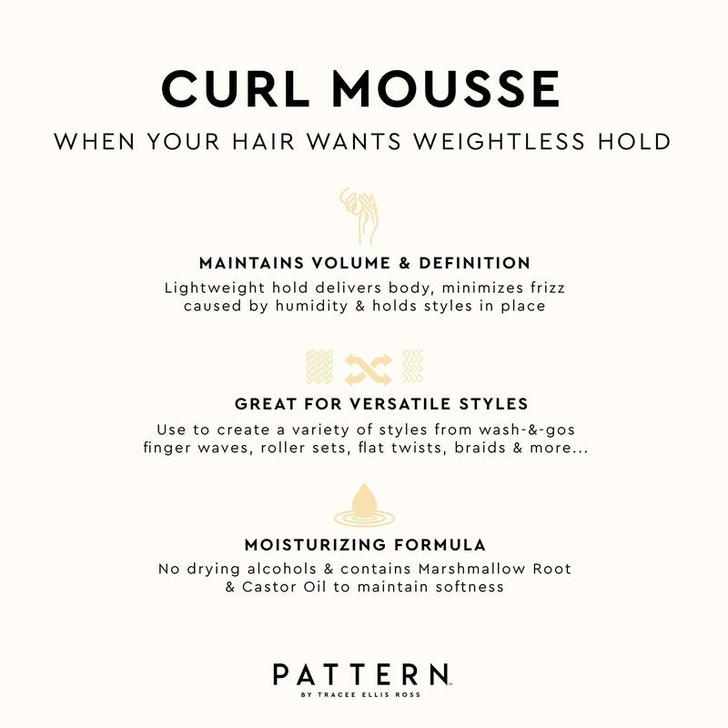 PATTERN Beauty by Tracee Ellis Ross Curl Mousse 8 fl oz- Volume and Hold for Curly Hair 3a-4c