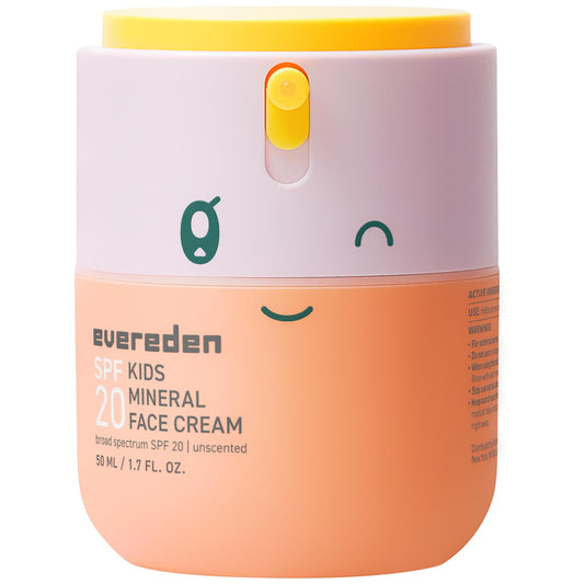 Evereden Kids Mineral Face Cream SPF 20, Dermatologist-Tested, Zinc Oxide