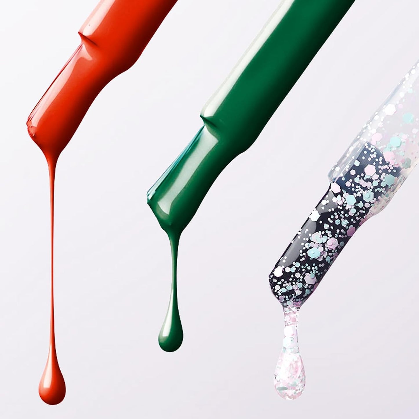 Vegan Nail Polish - 0203 Splatter - Long-Lasting Pastel Pink & Blue Paint Splatter | 0.5 oz