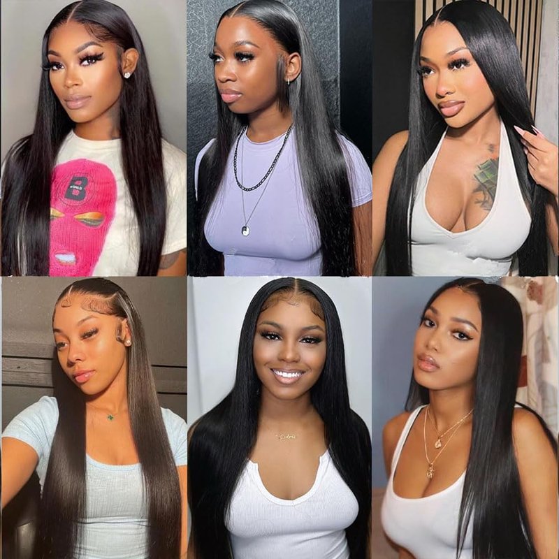 Straight Bundles Human Hair Natural Black Straight Hair Bundles Brazilian Virgin Remy Hair Extensions 12 14 16 Inch Soft And Healthy Double Weft 3 Bundles Hair Weave