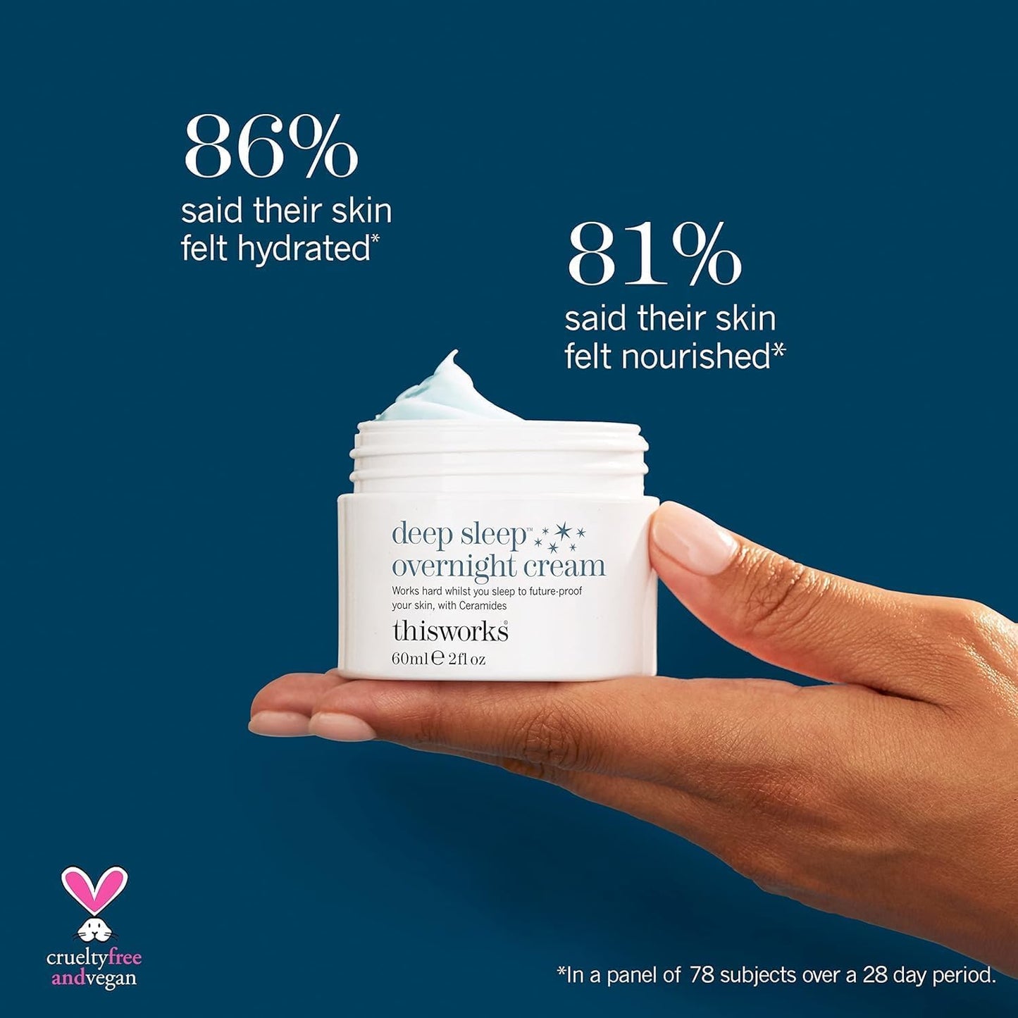This Works Deep Sleep Overnight Face Cream with Persian Silk Tree Extract, Ceramides & Copper PCA, to Help Fight Signs of Fatigue & Support Skin Renewal, 60ml
