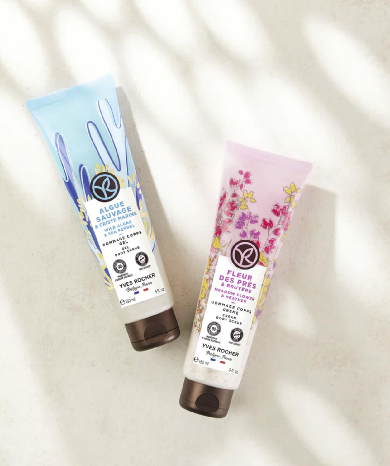 Yves Rocher Meadow Flowers and Heather Body Scrub Exfoliating Cream for Smooth, Purified Skin - 150 ml./5 fl.oz.