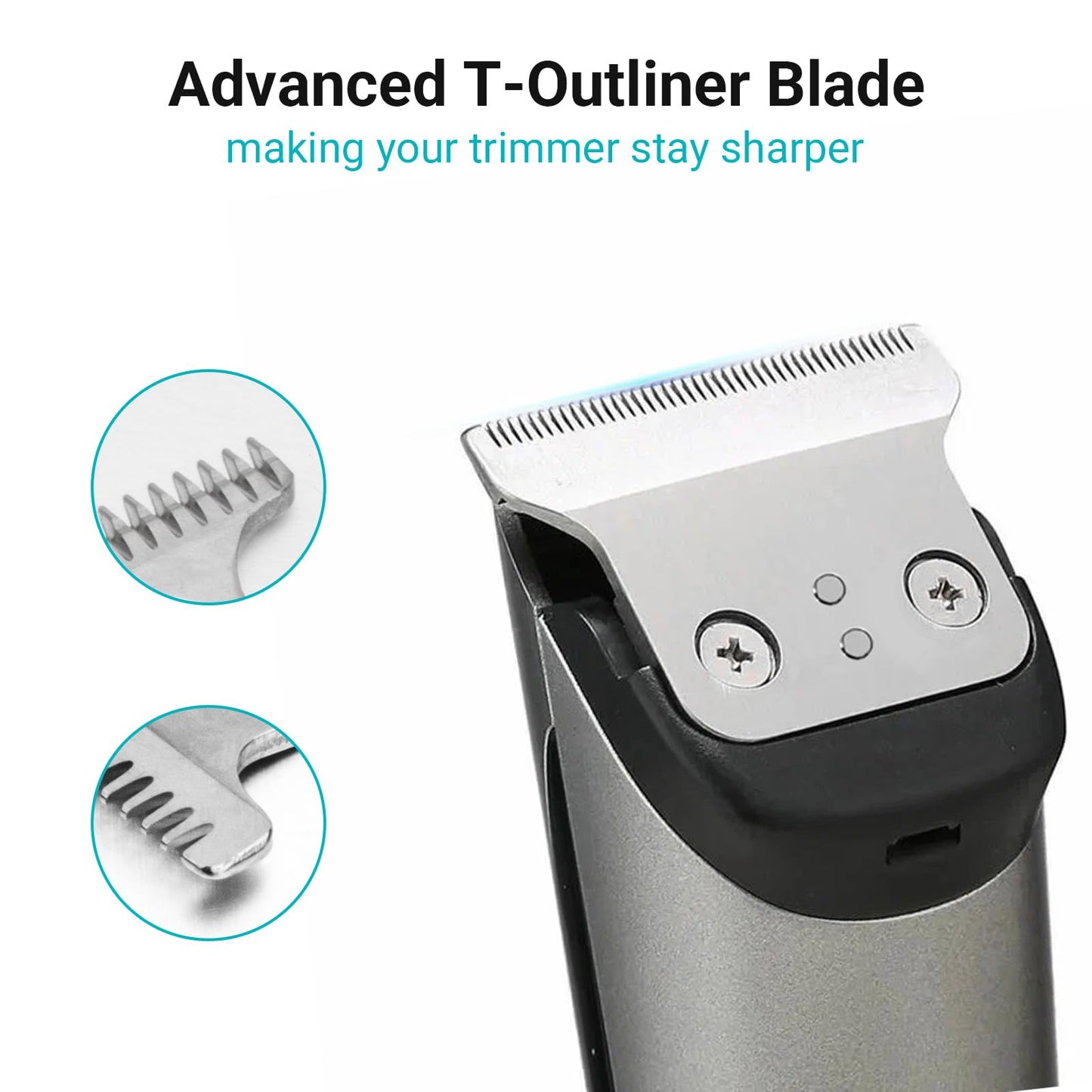 T-Blade Replacement for Andis T-Outliner GTO, GO, and SLS Trimmers, 04521 Sliver Stainless Steel T-Blade