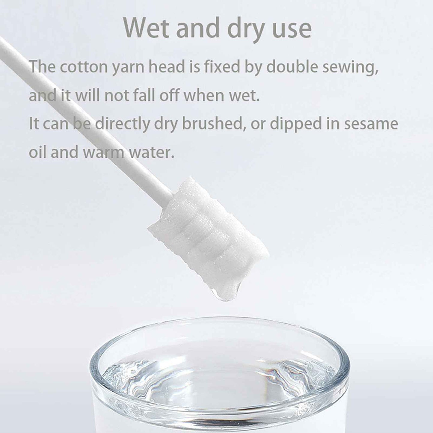 YUDNLIB 96PCS Baby Tongue Cleaner, Disposable Baby Toothbrush Soft Gauze Oral Cleaning Stick Infant Mouth Cleaner for 0-36 Months Newborn Dental Care