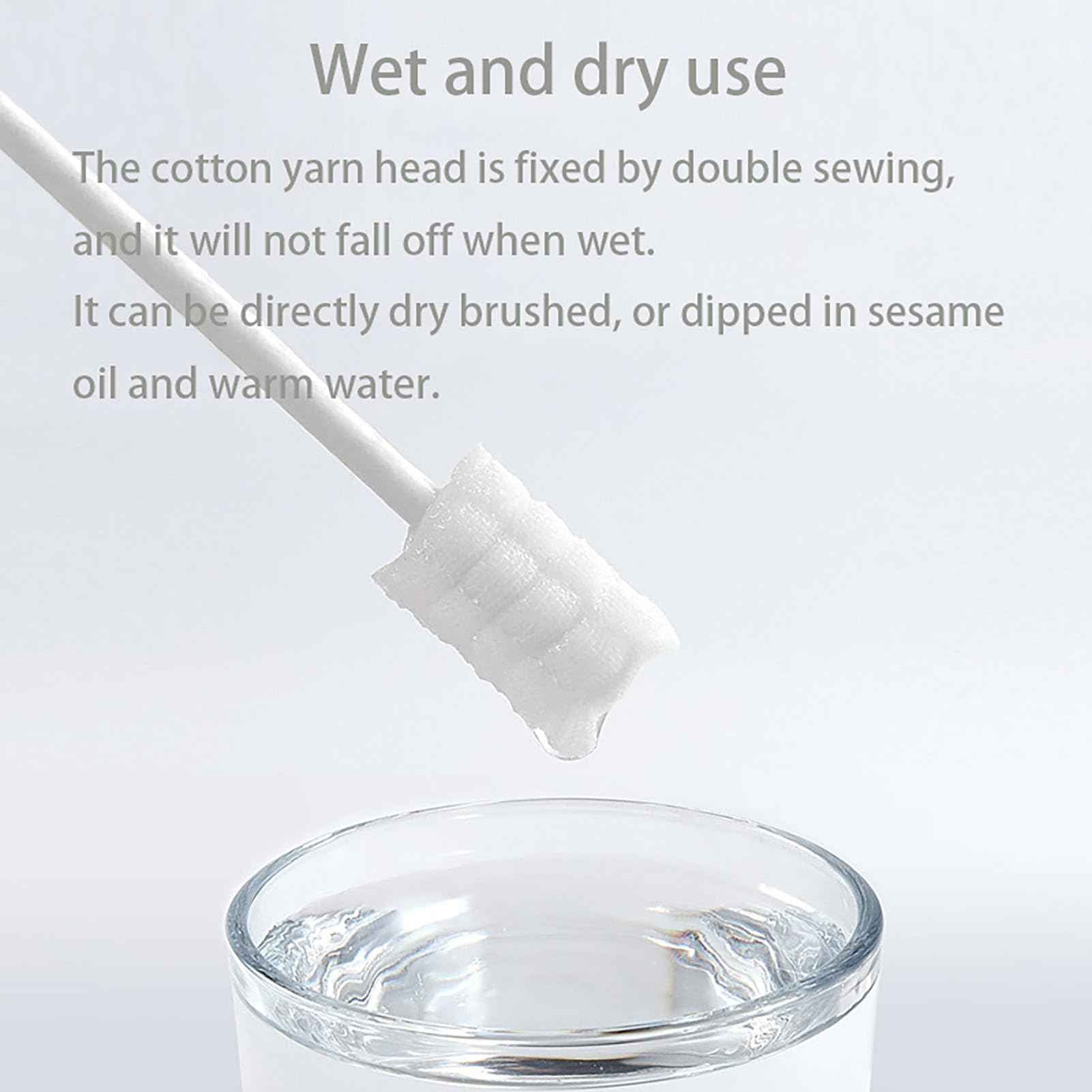 YUDNLIB 96PCS Baby Tongue Cleaner, Disposable Baby Toothbrush Soft Gauze Oral Cleaning Stick Infant Mouth Cleaner for 0-36 Months Newborn Dental Care