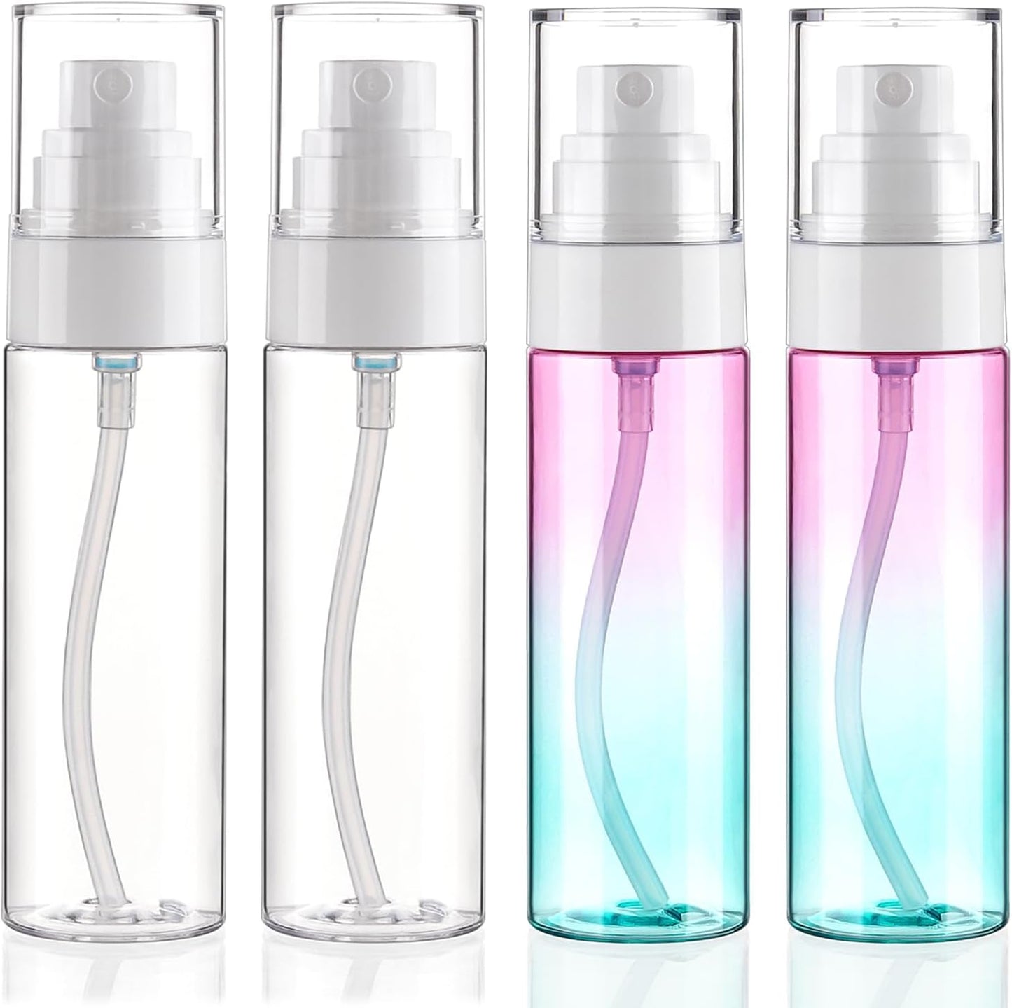 Fine Mist Spray Bottle Plastic Spray Bottles 3.4oz/100ml 2Pack Makeup Setting Spray Bottle TSA Approved Empty Cosmetic Refillable Travel Bottle Containers Sprayer for Water,Perfume,Essential
